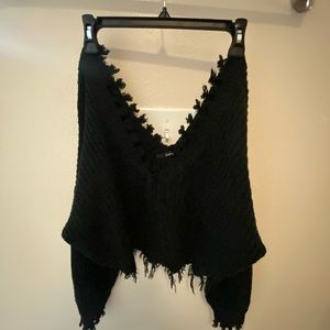 Black off the shoulder sweater